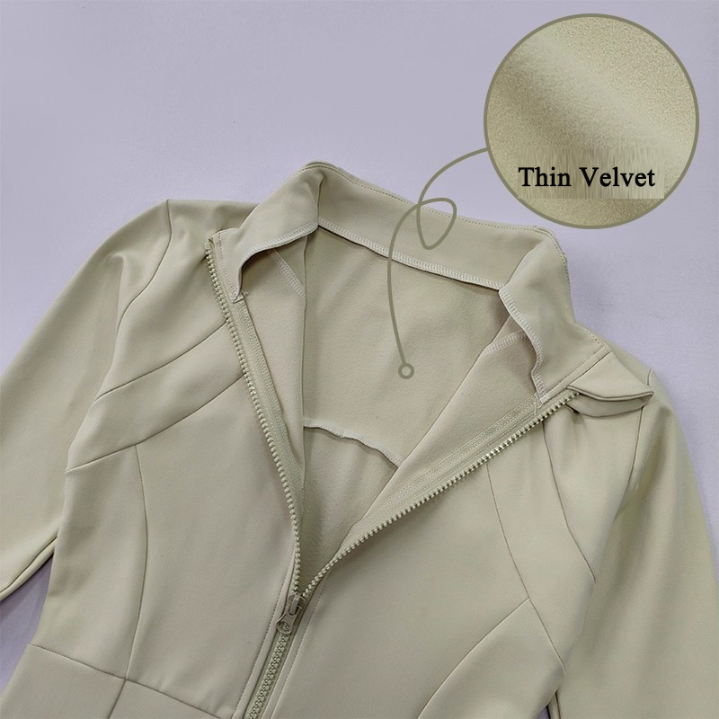 Winter Yoga Clothing - Chaqueta deportiva de lana de manga