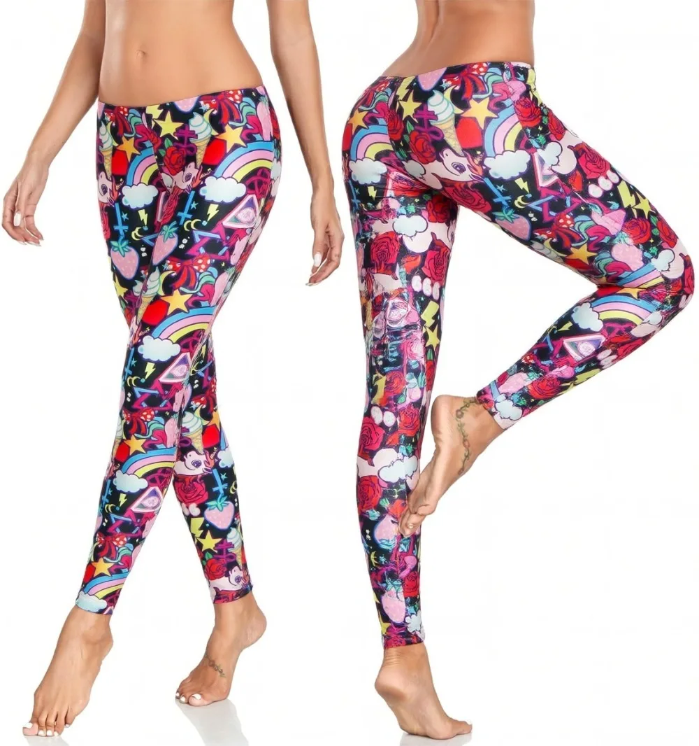 Leggings coloridos con estampa - Winter Yoga Clothing reseña y precio