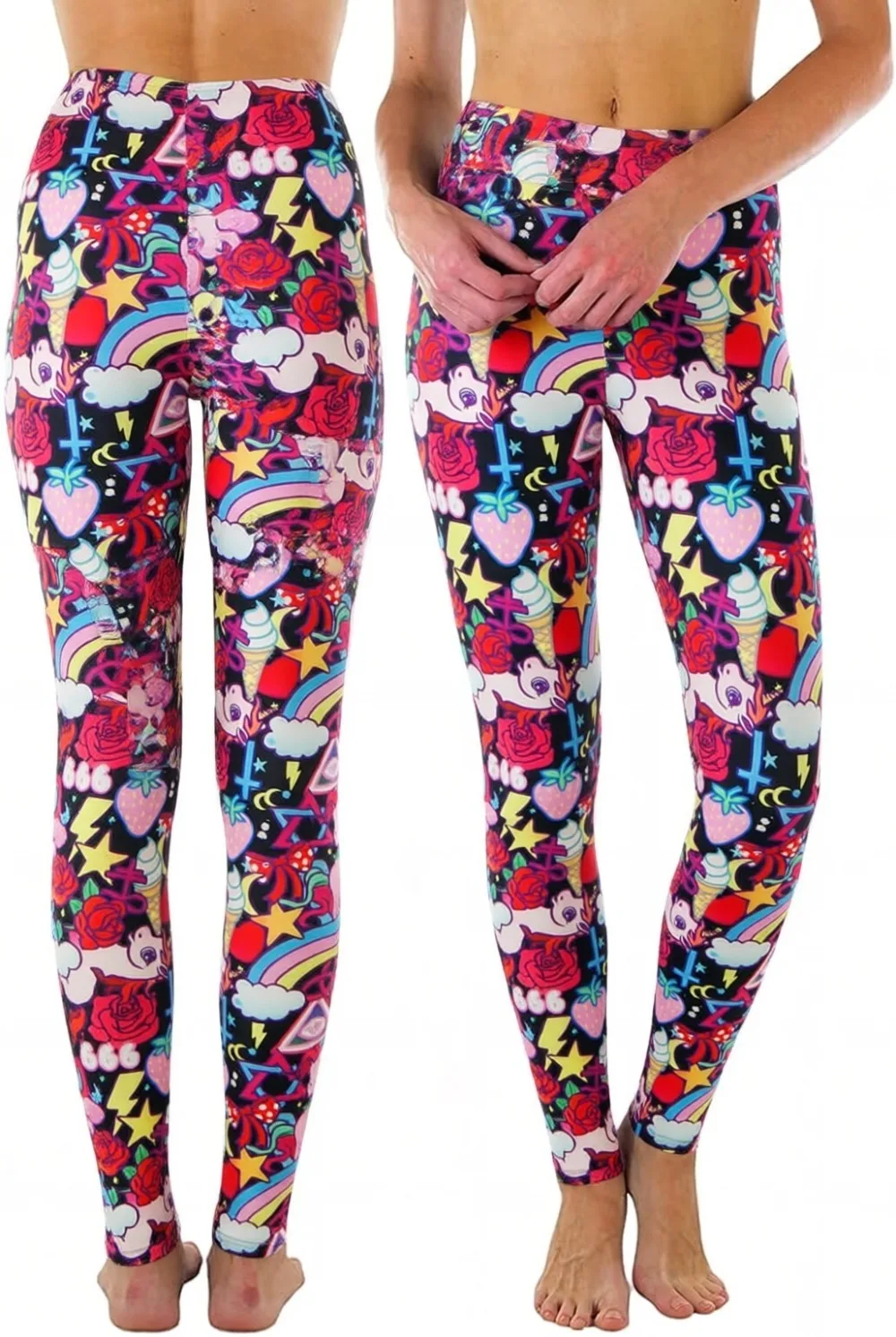 Leggings coloridos con estampa - Winter Yoga Clothing reseña y precio